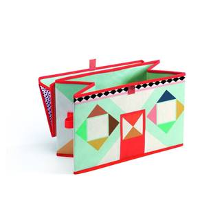 Djeco Pestrofarebná škatuľka na hračky Djeco Domček